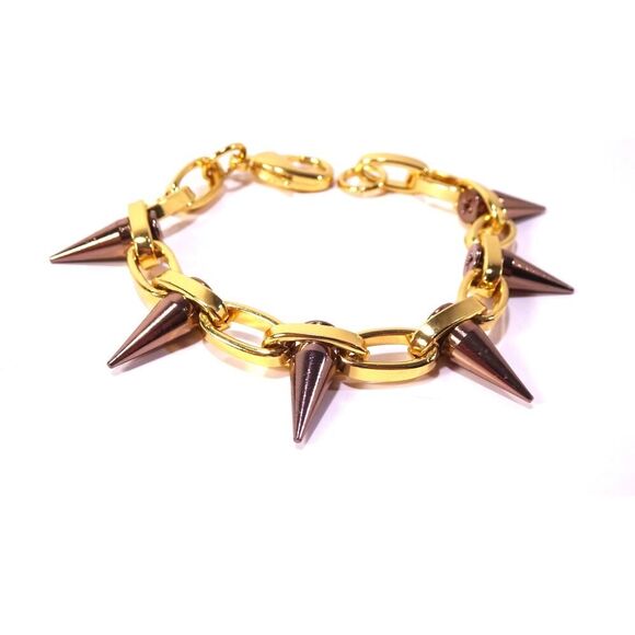 Joomi Lim Women's Single Row Spike Bracelet Gold Rhodium NWOT 159 - Picture 2 of 8